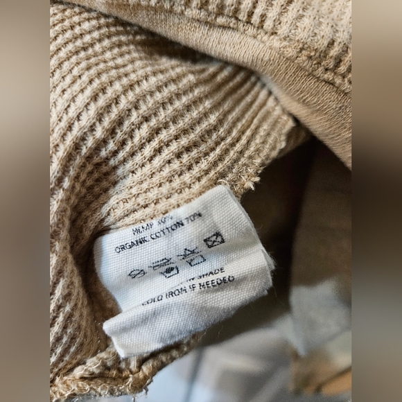 Waffle Polo Sweatshirt Bare by Charlie Holiday - Picture 3 of 6